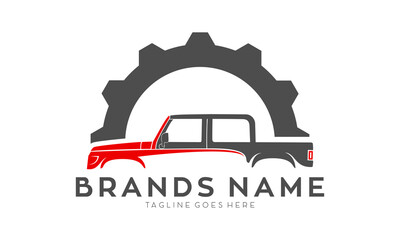 Auto garage illustration vector logo