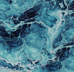 blue ice on the water