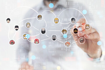 conference Digital Network and data concept 3d