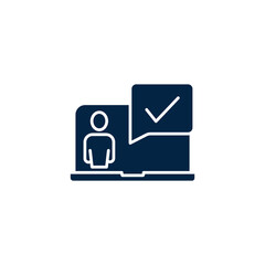 Online Consulting line icon. Simple element illustration. Online Consulting concept outline symbol design.