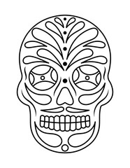 Sugar skull coloring pages for kids