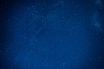 Dark night sky with many stars