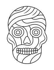 Skull coloring pages for toddlers
