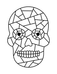 Skull coloring pages for beginners