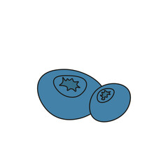 Berries of autumn forest doodle illustration cartoon