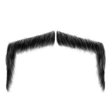 Man moustache isolated 
