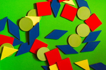 Background from geometric shapes. Set of geometric shapes