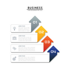 Vector illustration, infographics design, template, marketing, information, with 4 options or steps