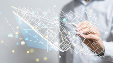 conference Digital Network and data concept 3d