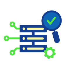 big data capturing, storage and analysis, technology solution flat vector icon, illustration