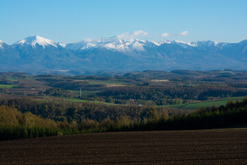 冠雪の十勝岳連峰
