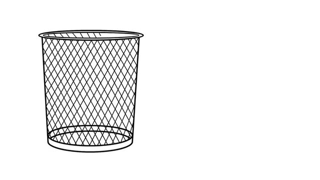 dustbin sketch and 2d animation