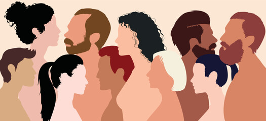 The crowd speaks with many different people. There is a wide range of ages and ethnicities interacting with one another. There is diversity among people.