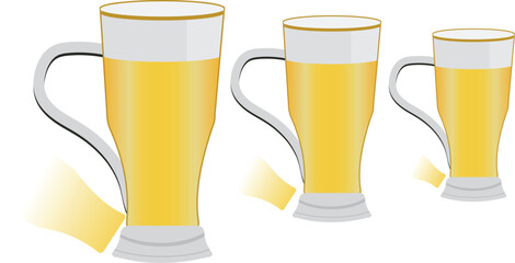 glass of beer isolated
