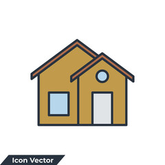 Fototapeta na wymiar home icon logo vector illustration. house symbol template for graphic and web design collection