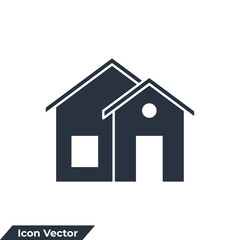 home icon logo vector illustration. house symbol template for graphic and web design collection
