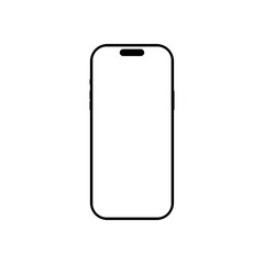 Mockup phone 14, 14 pro, 14 pro max. Mockup screen phone. Vector illustration, Modern smart phone icon, flat black smartphone for UI and websites.