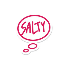 Salty, the Gen Z slang word sticker