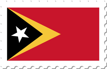 Timor Leste flag postage stamp.