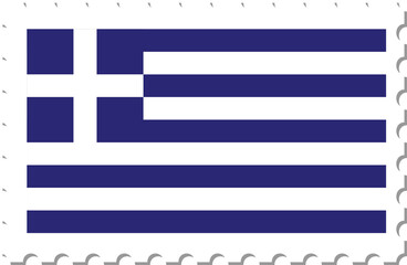 Greece flag postage stamp.
