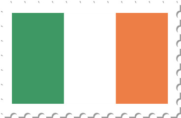 Ireland flag postage stamp.