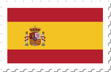 Spain flag postage stamp.
