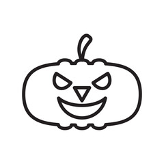 Pumpkin, Halloween, Spooky, Horror Icon Vector Illustration Design