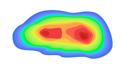 Vector graphic of Color topographic contour map with combination spectrum colors. vector eps 10.