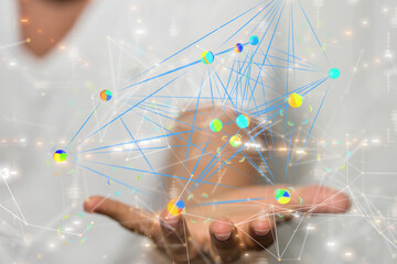 Business intelligence analyst dashboard on virtual