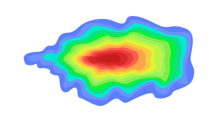 Vector graphic of Color topographic contour map with combination spectrum colors. vector eps10.