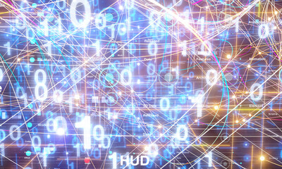 Big data visualization background.Abstract technology