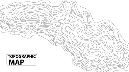 Vector graphic of Topographic map contour background. Contour map vector. black on white. Topographic map lines, contour background. Abstract background. vector eps10.
