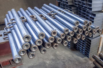 Metal pipes and products for the production of formwork