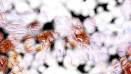 Botanical Bubbly Abstract Background Digital Rendering