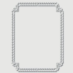 Frame, in the style of an ornament, Vector illustration eps 10, Art.