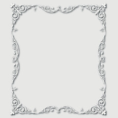 Frame, in the style of an ornament, Vector illustration eps 10, Art.