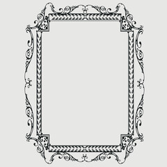 Frame, in the style of an ornament, Vector illustration eps 10, Art.