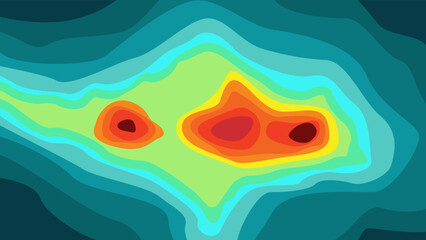 Fototapeta na wymiar Vector graphic of Color topographic contour map with combination spectrum colors. Topographic map contour with elevation. The stylized height of the topographic contour map in lines, and contours.
