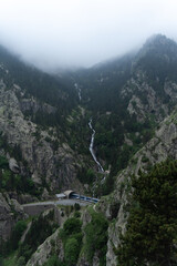 The train through the mountains