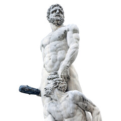 The statue of Hercules in Piazza della Signoria in Florence isolated
