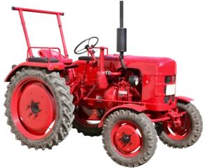 Foto op Plexiglas isolated red tractor © Henning Wiekhorst