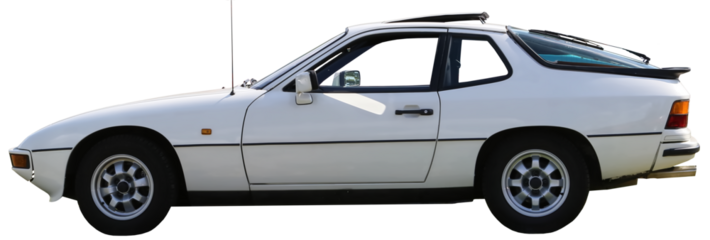 isolated white sports car