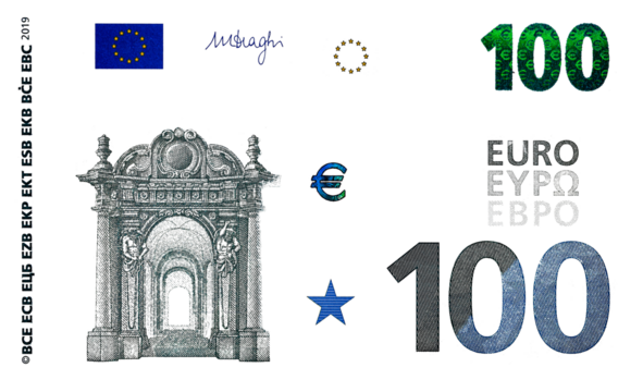 100 euro banknote. Elements for design purpose