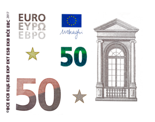 50 euro banknote. Elements for design purpose