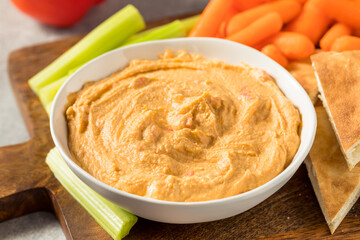 Homemade Red Pepper Hummus Dip
