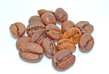 Coffee beans isolated on white background coffee