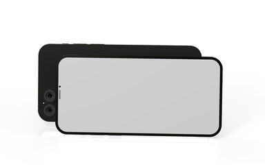 Fototapeta premium realistic smartphone template mockup for user experience presentation. Stylish concept design for websites, applications and landing pages.