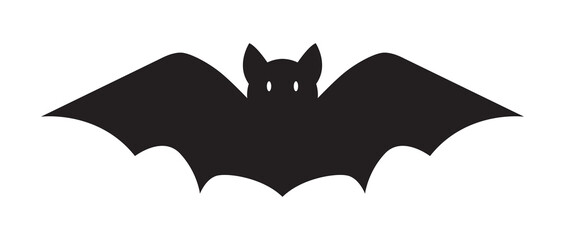 
Halloween bat silhouette on white background. Bat vector illustration. Bat icon.  - obrazy, fototapety, plakaty