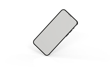 smartphone  With Blank Screen in 3d