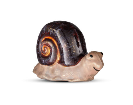 stone snail statue clipping path transparent background